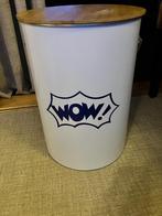 Tafeltje / opbergton, Huis en Inrichting, Tafels | Bijzettafels, Minder dan 55 cm, Gebruikt, Rond, Ophalen