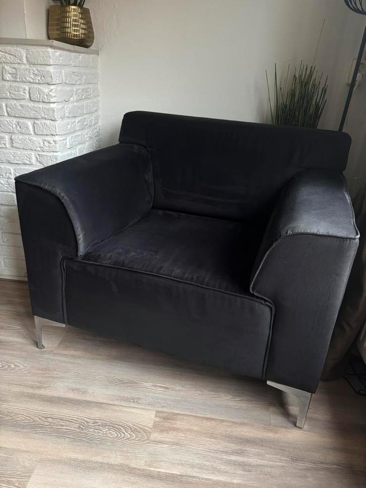 Mooie fauteuil (loveseat) van Montèl!, Huis en Inrichting, Fauteuils, Zo goed als nieuw, Stof, 75 tot 100 cm, 75 tot 100 cm, Ophalen