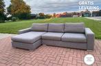 GRATIS LEVERING HEEL NL N-joy Grijs Stoffen Hoekbank, Huis en Inrichting, Hoekbank, 300 cm of meer, Ophalen of Verzenden, Zo goed als nieuw