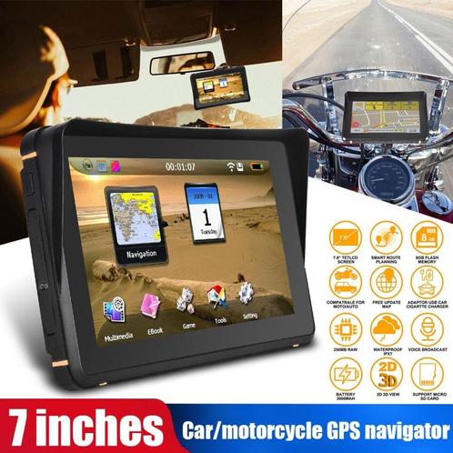 7' inch Motorcycle GPS Navigation IGO Europa Map.BLUETOOTH, Motoren, Accessoires | Navigatiesystemen, Nieuw, Ophalen of Verzenden