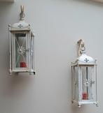 2 Brocante Windlichten- 72cm lang, Ophalen of Verzenden, 50 tot 75 cm