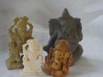Vier stenen ganesha's, Ophalen of Verzenden, Gebruikt