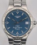 Longines Conquest L1.627.4 V.H.P. Vintage Quartz 35mm Blauw, Ophalen of Verzenden, Staal, Overige merken