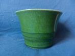 Groen geglazuurde bloempot ADCO Groningen h. 12,5 cm., Ophalen of Verzenden
