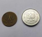 Poolse munten 1 Zloty 1985 en 2 Grosz 1979 Polen, Ophalen of Verzenden, Polen, Losse munt