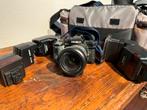 Minolta 7000 met tas en flitser, Audio, Tv en Foto, Fotocamera's Analoog, Ophalen of Verzenden, Gebruikt, Spiegelreflex, Minolta
