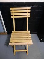 Inklapbare houten stoeltjes balkon/tuin, Tuin en Terras, Tuinstoelen, Ophalen, Zo goed als nieuw, Hout