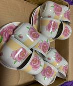 Rozen kopjes en schoteltjes, Antiek en Kunst, Antiek | Servies compleet, Ophalen