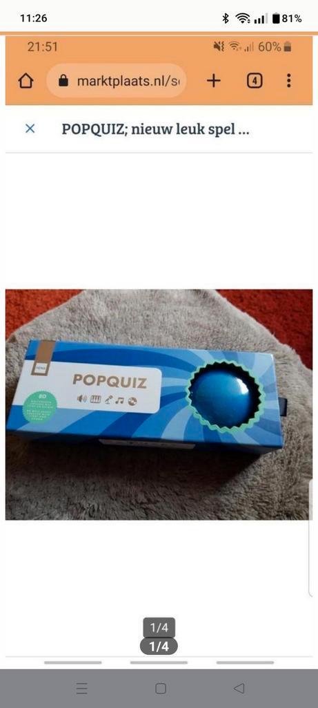 Popquiz; leuk spel van de HEMA., Hobby en Vrije tijd, Gezelschapsspellen | Overige, Nieuw, Een of twee spelers, Drie of vier spelers