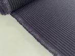 Torri Lani meubelstof ribstructuur; paars+zwart; 2x restant, Wol, 120 cm of meer, Paars, Ophalen of Verzenden