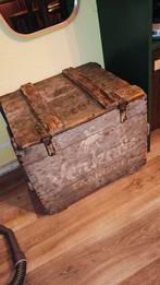 Oude Verkade kist met tinnen binnenkant, Minder dan 50 cm, Gebruikt, 50 tot 100 cm, Ophalen of Verzenden