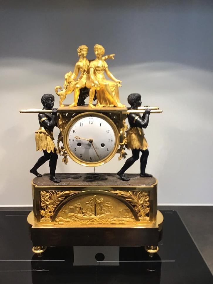 Franse Pendule 'Au Bon Sauvage' - ca. 1800, Antiek en Kunst, Antiek | Klokken, Ophalen