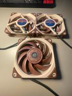 Noctua NF-A12x25 PWN 3 fans met kabels, Ophalen of Verzenden, Zo goed als nieuw, Luchtkoeling