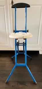 Inklapbare hoge stoel, Ophalen, Gebruikt, Blauw, Stof
