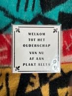 Porseleinen wandtegel met Nederlandse spreuk, ?, Zo goed als nieuw, ?, ?