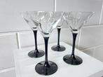 Cocktail glazen zwarte voet Luminarc glas cocktail glas, Ophalen of Verzenden, Gebruikt, Overige typen