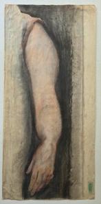 Jan / Ko Cossaar 1874-1966. Krijttekening. Arm. Hand ring., Antiek en Kunst, Ophalen of Verzenden