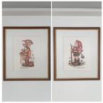 2 geborduurde schilderijtjes van HJ Hummel, jongen en meisje, Ophalen, Nieuw, Patroon