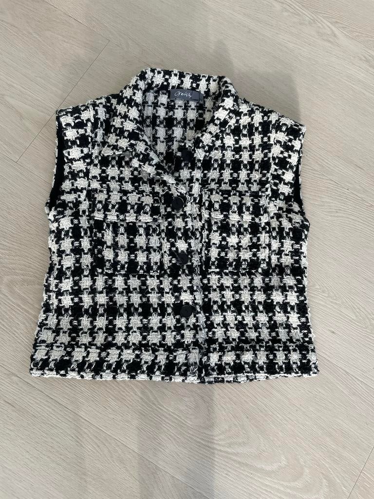 Zwart Wit Gilet / Spencer - Maat 140, Ophalen of Verzenden, Gebruikt, Meisje, Overige typen