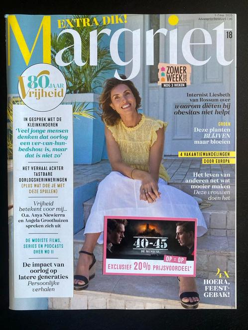 Margriet 1-7 mei 2025, 80 jaar vrijheid, Boeken, Tijdschriften en Kranten, Nieuw, Damesbladen, Verzenden