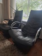 Zwart leren design fauteuil van Sitting Vision / De Toekomst, Huis en Inrichting, Fauteuils, Ophalen of Verzenden, Zo goed als nieuw
