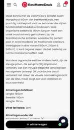 Ovale Eettafel Commodore Zwart Mangohout 180x100x76cm, Ophalen, 100 tot 150 cm, Nieuw, Vijf personen of meer