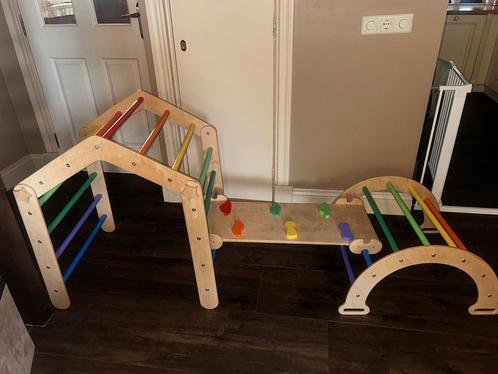 Montessori klimrek verstelbaar extra groot kleuren, Kinderen en Baby's, Speelgoed | Houten speelgoed, Zo goed als nieuw, Overige typen