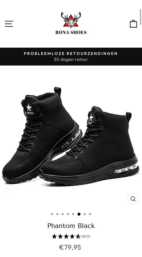 Rona veiligheidsschoenen dames, maat 40. Z.g.a.n., Zwart, Ophalen of Verzenden, Zo goed als nieuw, Werkschoenen