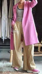 Mooie wollen broek forte forte streep vib 36/38 1, Beige, Ophalen of Verzenden, Zo goed als nieuw, Maat 36 (S)