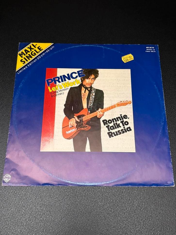 Prince - Let’s Work / Ronnie, Talk To Russia - 12” MAXI, Cd's en Dvd's, Vinyl | Pop, Zo goed als nieuw, 1980 tot 2000, 12 inch