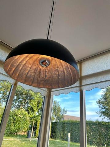 2x Zwarte Hanglamp Krijtbord Zilver Binnenkant beschikbaar voor biedingen