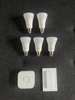Philips Hue set - 5 lampen (kleur) - bridge - afstandsbedien, Led-lamp, Minder dan 30 watt, Zo goed als nieuw, E27 (groot)