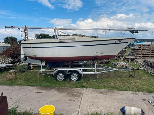 Zeiljacht (6,2 m) met stallingtrailer, motor en weg trailer., Watersport en Boten, Kajuitzeilboten en Zeiljachten, Gebruikt, Tour-wedstrijdjacht