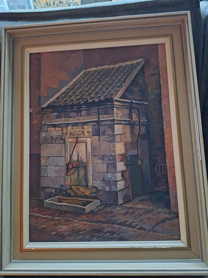 Pieter van Hoon Schilderij - Stadsgezicht met Waterput, Antiek en Kunst, Kunst | Schilderijen | Klassiek, Ophalen