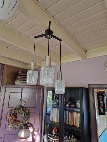 Cascade lamp uit de seventies 3 glazen kelken beschikbaar voor biedingen