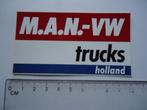 sticker oud MAN VW truck retro volkswagen transport retro, Verzamelen, Stickers, Verzenden, Zo goed als nieuw, Bedrijf of Vereniging