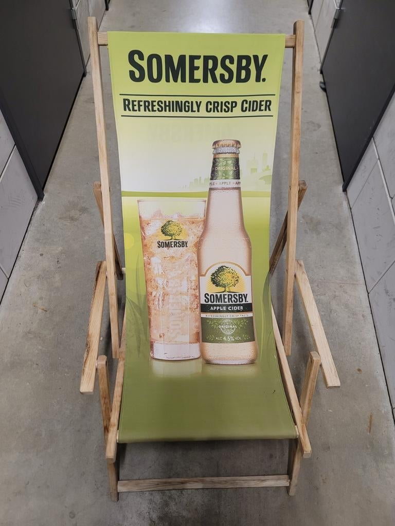 Somersby Tuin Zonneligstoel, Ophalen, Gebruikt, Hout, Verstelbaar