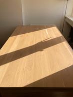 Eettafel - whitewash eiken, massief, Huis en Inrichting, Tafels | Eettafels, Ophalen, Eikenhout, 50 tot 100 cm, Zo goed als nieuw