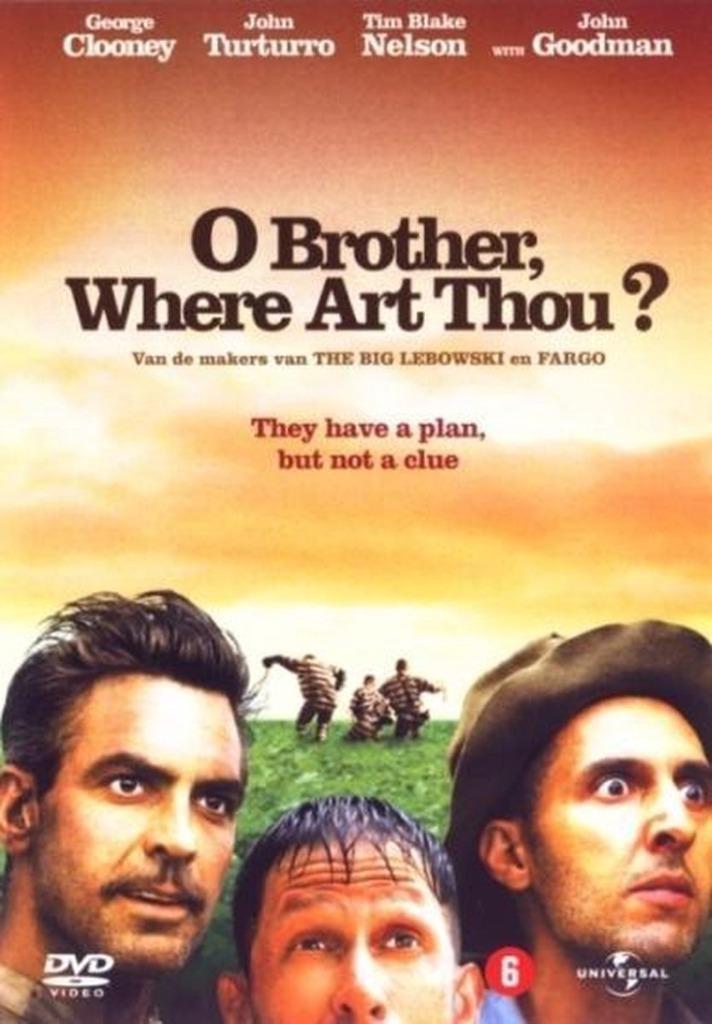 DVD O'Brother, Where Art Thou? (Coen brothers), Cd's en Dvd's, Dvd's | Filmhuis, Zo goed als nieuw, Vanaf 6 jaar, Ophalen of Verzenden