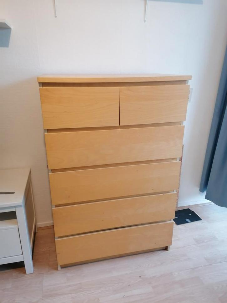 Ikea malm kast 6 lades, Huis en Inrichting, Kasten | Ladekasten, Gebruikt, 100 tot 150 cm, 50 tot 100 cm, 25 tot 50 cm, 5 laden of meer