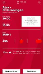 Ajax - FC Groningen, Johan Cruijff ArenA 30-11-25, Tickets en Kaartjes, Losse kaart, Drie personen of meer, November