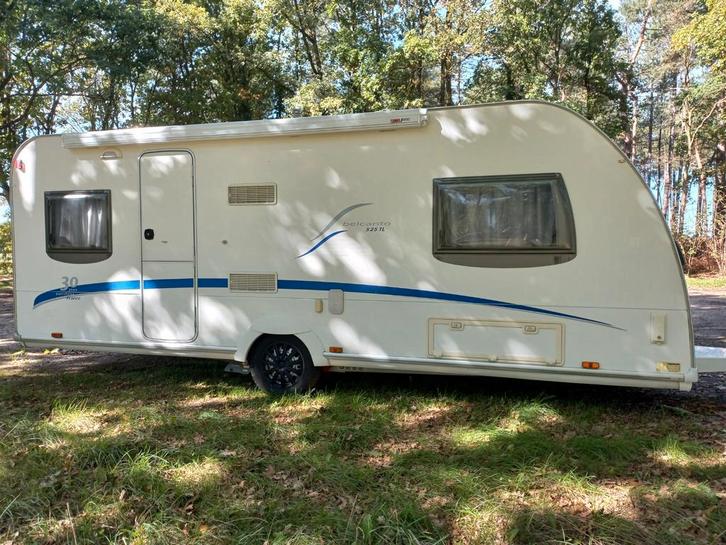 Bürstner Belcanto 525 TL mover airco luifel enkele bedden, Caravans en Kamperen, Caravans, Particulier, tot en met 4, 1250 - 1500 kg