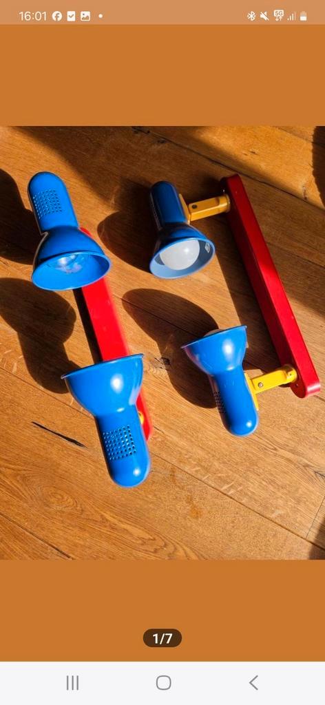 Vintage menphis jaren 80 ikea plafondlamp., Huis en Inrichting, Lampen | Plafondlampen, Zo goed als nieuw, Kunststof, Metaal, Ophalen of Verzenden