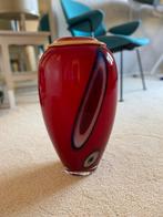 Loranto vaas mondgeblazen/handgemaakt, Huis en Inrichting, Woonaccessoires | Vazen, Ophalen, Minder dan 50 cm, Rood, Glas