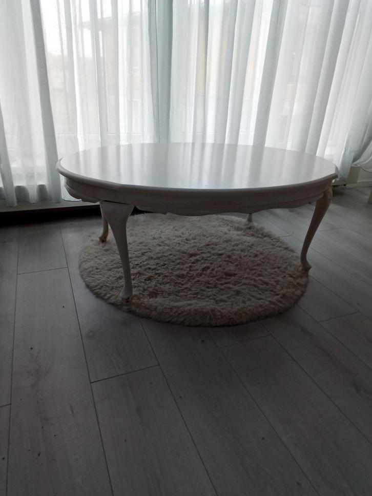 Witte, ovale queen ann salontafel, Huis en Inrichting, Tafels | Sidetables, Ophalen