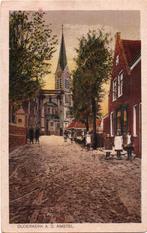 Ouderkerk aan de Amstel, Dorpsgezicht met Kerk. 4480, Verzamelen, Ansichtkaarten | Nederland, Verzenden, Voor 1920, Ongelopen