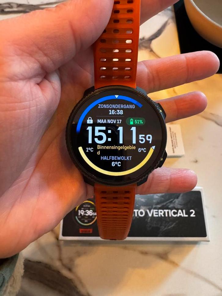 Suunto vertical 2, Sieraden, Tassen en Uiterlijk, Smartwatches, Zo goed als nieuw, Android, Zwart, Afstand, Calorieverbanding