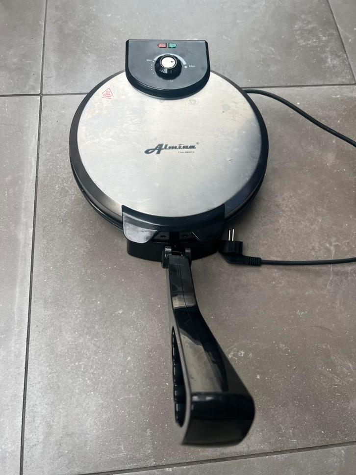 ALMINA ELEKTRISCHE ROTI MAKER TORTILLA PANNENKOEKEN PERS, Witgoed en Apparatuur, Overige Witgoed en Apparatuur, Zo goed als nieuw