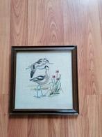 Schilderij 27x27 cm geborduurd, Antiek en Kunst, Kunst | Schilderijen | Klassiek, Ophalen of Verzenden