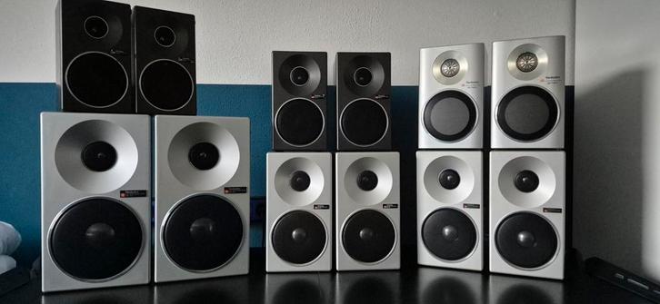 Technics SB-F1 SB-F2 SB-F3, Audio, Tv en Foto, Luidsprekers, Zo goed als nieuw, Front, Rear of Stereo speakers, 60 tot 120 watt